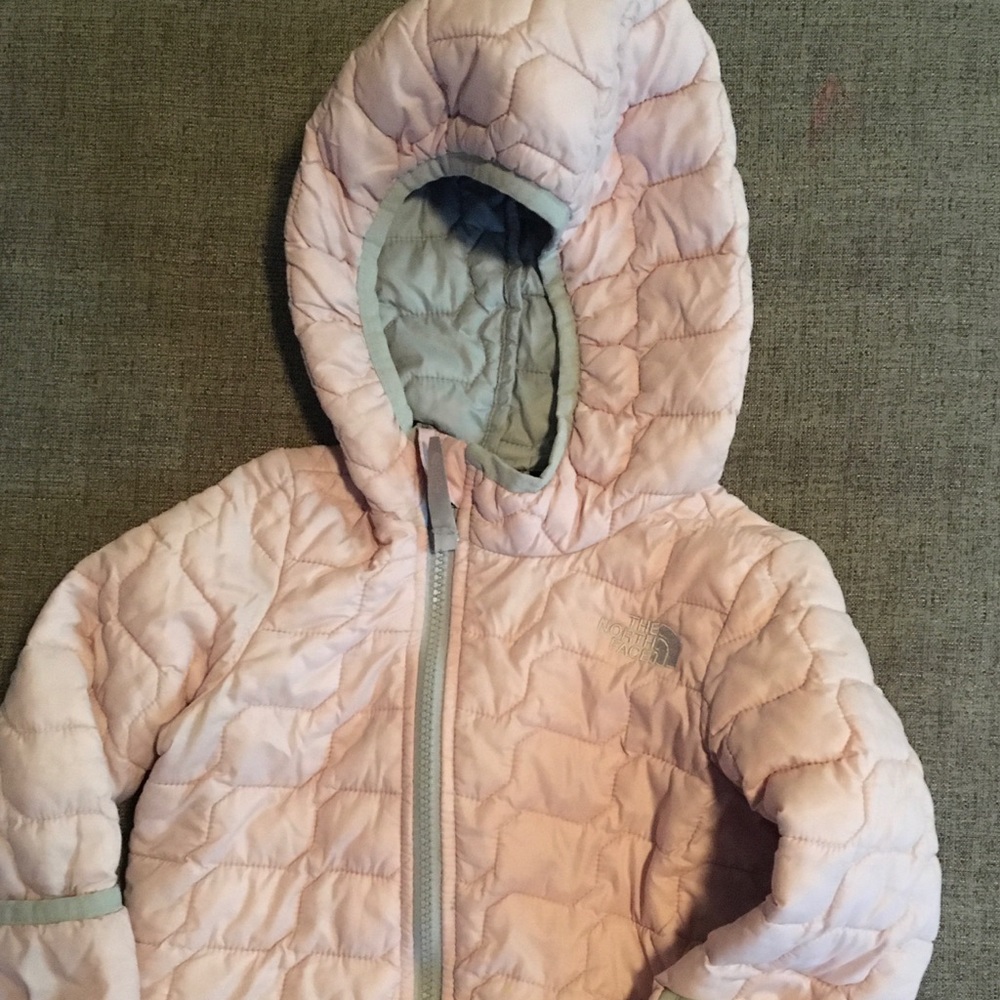 Light pink North Face winter coat